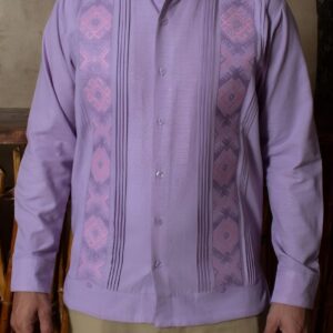 Guayabera “Lavanda Maya”