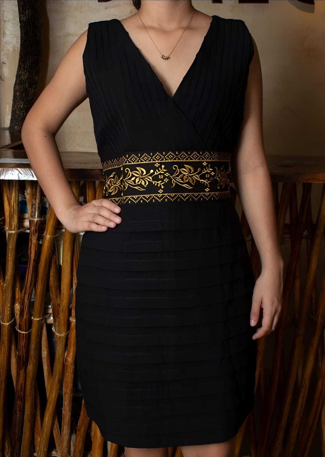 Vestido de Lino "Noche Dorada"