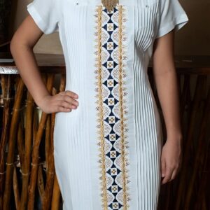 Vestido de Lino "Sol Dorado Mayab"